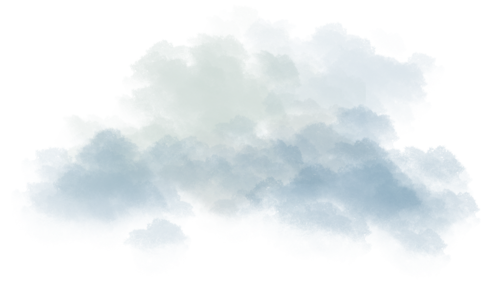 Watercolor Blue Cloud